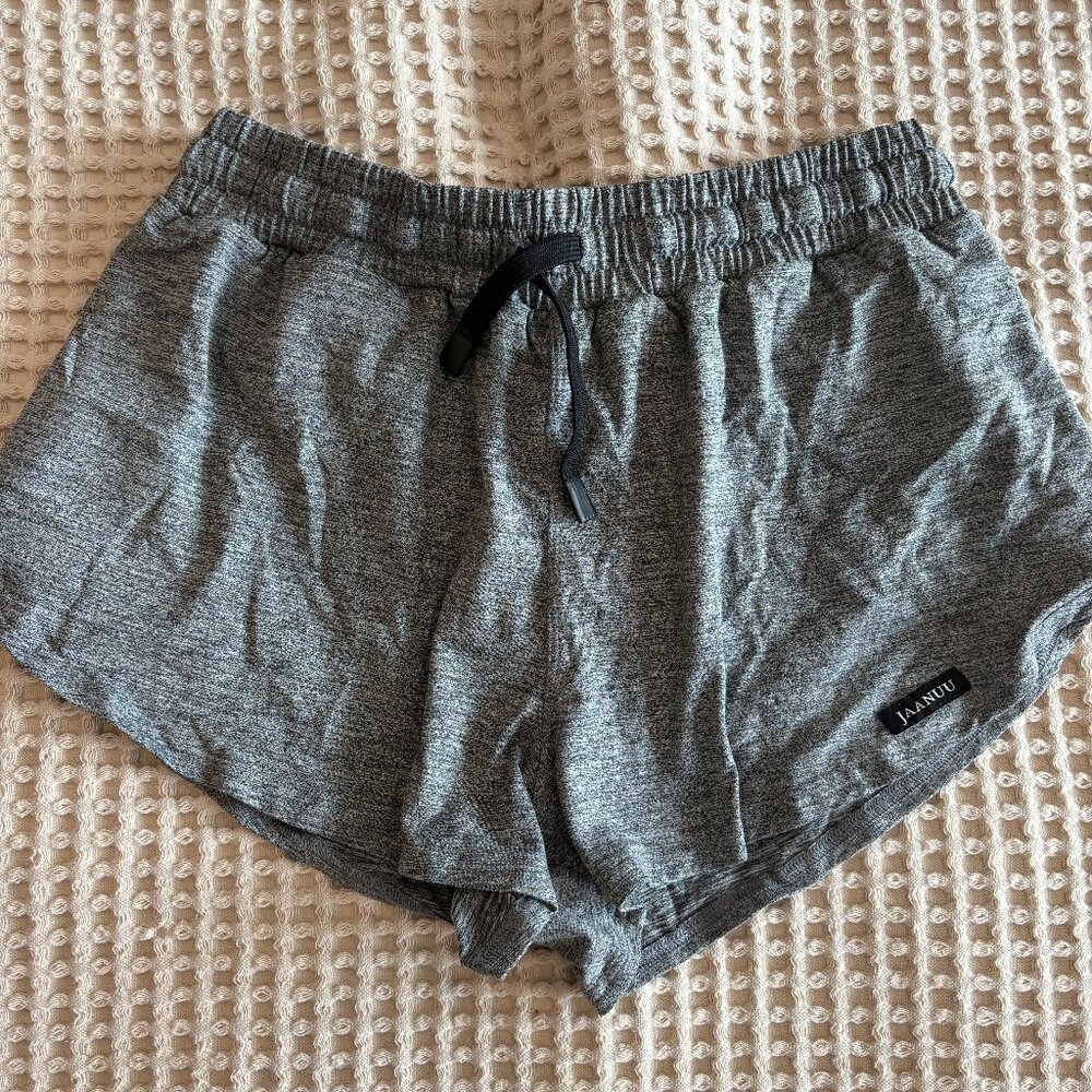 JAANUU Loungewear Comfy Lightweight Athletic Shorts - Heather Grey - XS